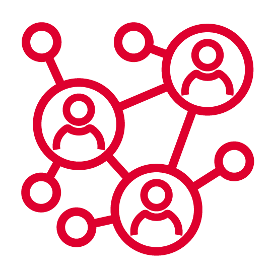 gross icons netzwerken azubis partnerbetrieben